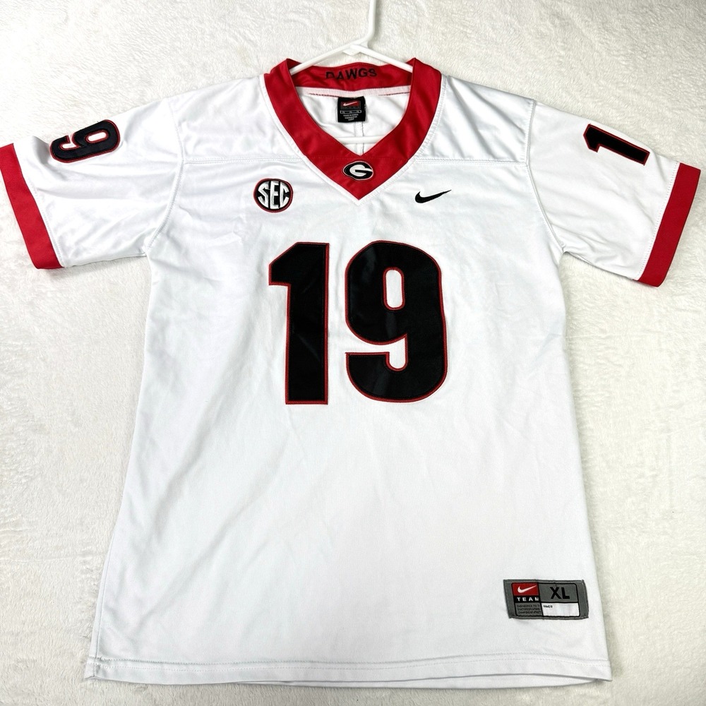 Brock Bowers Georgia Bulldogs UGA #19 Jersey White Youth XL Nike